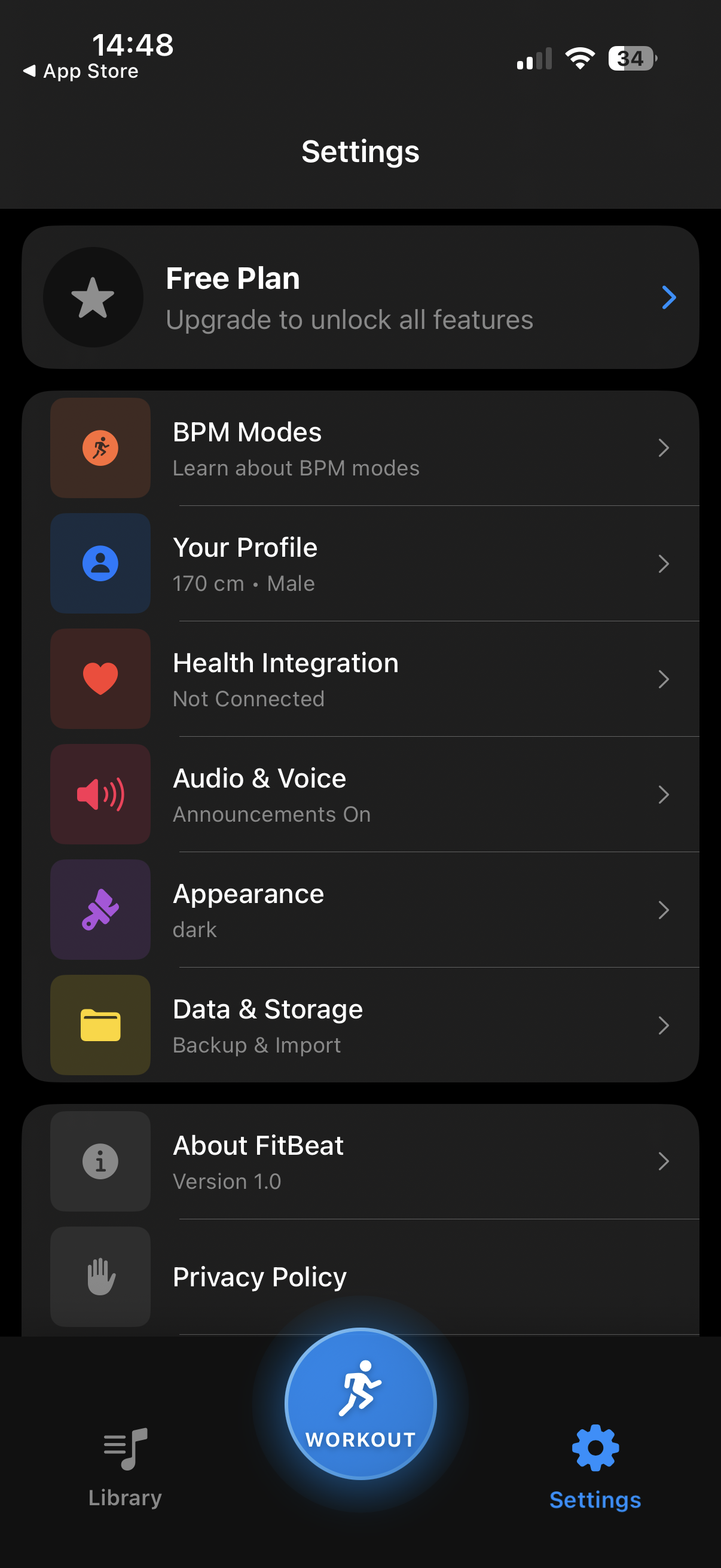 FitBeat Onboarding - Heart Rate (Dark)