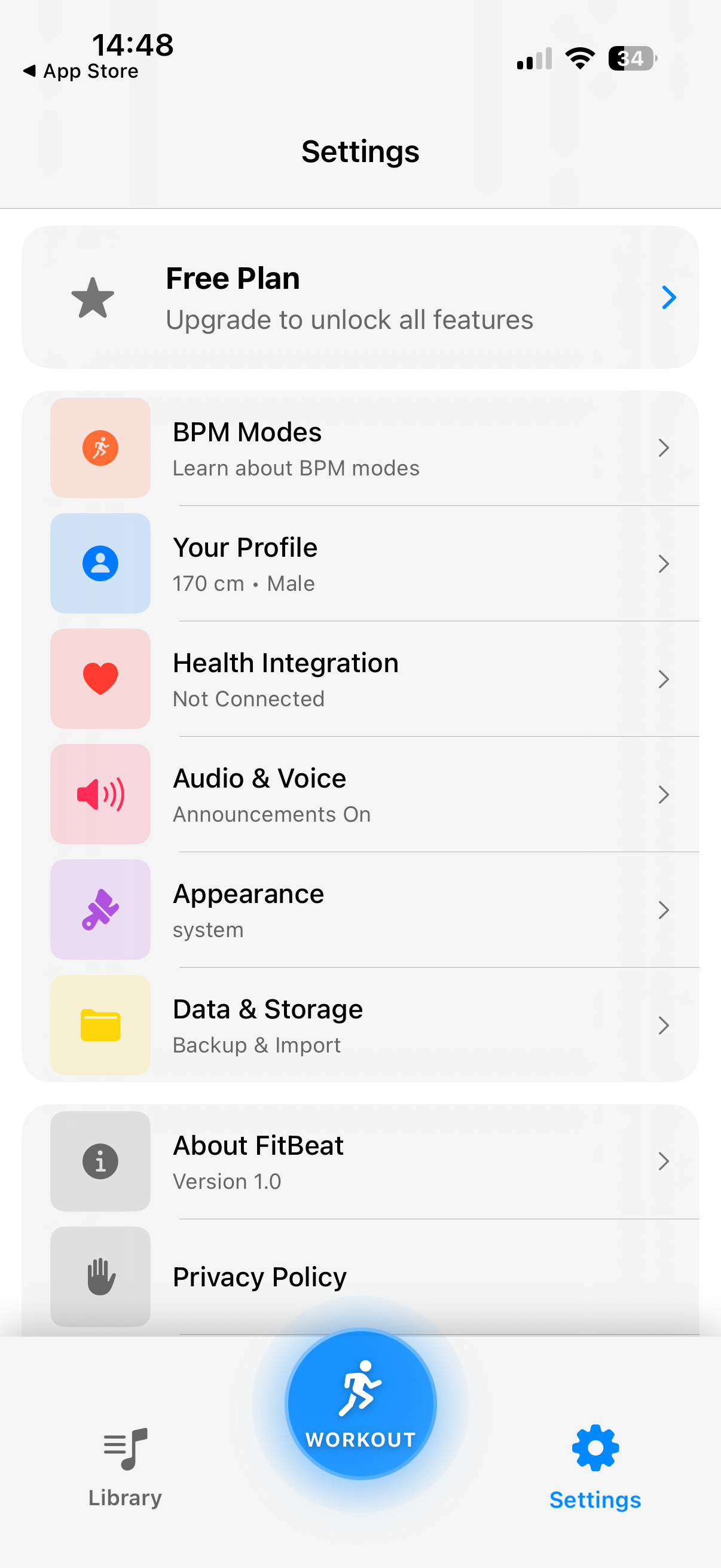 FitBeat Onboarding - Workouts (Light)